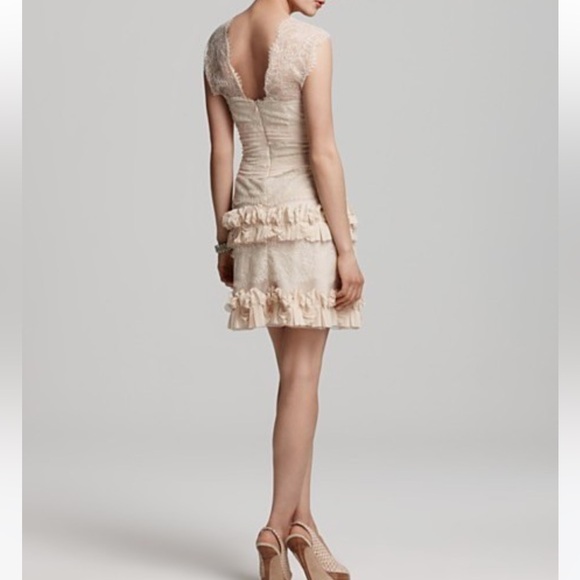 BCBGMaxAzria Vanilla Aglaia Lacy Ivory Cocktail Dress - Picture 2 of 11